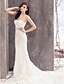 cheap Wedding Dresses-Wedding Dresses Mermaid / Trumpet Strapless Sleeveless Court Train Lace Bridal Gowns With Lace 2023