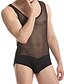 cheap Men&#039;s Briefs Underwear-Men&#039;s Mesh Solid Colored Black White Red M L XL