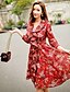 cheap Women&#039;s Dresses-Women&#039;s A Line Dress - Floral Ruffle Sweetheart Neckline / Spring