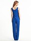 cheap Mother of the Bride Dresses-Sheath / Column / Jumpsuits / Pantsuit Scoop Neck Ankle Length Chiffon / Charmeuse Mother of the Bride Dress with Pleats by LAN TING BRIDE®