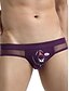 cheap Men&#039;s Briefs Underwear-Men&#039;s Print Sexy Briefs Underwear - Normal, Geometric 1 Piece Low Rise Black White Purple M L XL