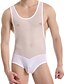 cheap Men&#039;s Briefs Underwear-Men&#039;s Mesh Solid Colored Black White Red M L XL