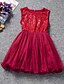 cheap Dresses-Girl&#039;s Red / Yellow Dress , Lace Polyester Summer