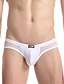 cheap Men&#039;s Briefs Underwear-Men&#039;s Mesh Black White Red M L XL