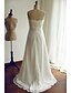 cheap Wedding Dresses-Wedding Dresses Sweep / Brush Train A-Line Sleeveless Sweetheart Chiffon With Lace Criss-Cross 2023 Bridal Gowns