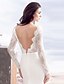 cheap Wedding Dresses-Wedding Dresses Mermaid / Trumpet V Neck Long Sleeve Chapel Train Lace Bridal Gowns With Lace 2023