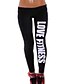 billiga Leggings-Dam Bomull Tryck Leggings Svart S M L