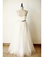 Χαμηλού Κόστους Νυφικά Φορέματα-Φορεματα για γαμο Μακρύ Γραμμή Α Αμάνικο Καρδιά Σατέν Με Ζώνη / Κορδέλα Χιαστί 2023 Νυφικά φορέματα