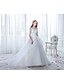 cheap Wedding Dresses-A-line Wedding Dress - White Court Train Bateau Tulle