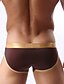 cheap Men&#039;s Exotic Underwear-Men&#039;s Super Sexy Briefs Underwear - Mesh, Color Block Mid Waist Black Brown White M L XL