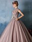 cheap Special Occasion Dresses-Ball Gown / Princess Illusion Neck Floor Length Lace / Tulle Vintage Inspired Formal Evening Dress with Sequin / Lace by LAN TING Express