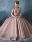 cheap Special Occasion Dresses-Ball Gown / Princess Illusion Neck Floor Length Lace / Tulle Vintage Inspired Formal Evening Dress with Sequin / Lace by LAN TING Express