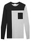 levne Pánské košile-Trenduality® Muži Kulatý Dlouhé rukávy Tričko Black Fade / Sportovní šedá - 53018