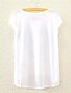 cheap Women&#039;s T-shirts-BLE Women&#039;s Round Neck 3D T-shirt, Cotton Blends Short Sleeve