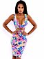 cheap Women&#039;s Swimwear &amp; Bikinis-Women&#039;s Floral Floral Plunging Neckline Straped Multi-piece Swimwear Purple
