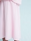 رخيصةأون فساتين اشبينات المراهقات-A-الخط طول الساق فستان اشبين العروس شيفون بدون كم رقبة سكوب مع دانتيل 2022 / ارتفاع متوسط