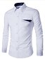 cheap Men&#039;s Shirts-Men&#039;s Work Business Cotton Shirt - Plaid White / Long Sleeve