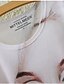 halpa Pluskokoiset hihattomat yläosat-Naisten T-paita Kukka Pyöreä kaula-aukko Päivittäin Viikonloppu Kukka Lyhythihainen Topit Valkoinen