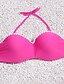cheap Women&#039;s Swimwear &amp; Bikinis-Women&#039;s Solid Boho Bikini Swimsuit Solid Colored Halter Neck Swimwear Bathing Suits Blue Pink