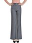 billige Bukser til kvinner-Women&#039;s Plus Size Linen Straight Wide Leg Jeans Pants - Solid Colored Black Gray
