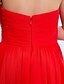 cheap Junior Bridesmaid Dresses-A-Line Halter Neck Tea Length Chiffon Junior Bridesmaid Dress with Criss Cross / Ruched