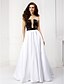 cheap Prom Dresses-A-Line Strapless Floor Length Satin Prom Formal Evening Dress with Sash / Ribbon Pleats by TS Couture®