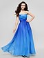 cheap Prom Dresses-Sheath / Column Strapless Floor Length Chiffon Prom / Formal Evening Dress with Criss Cross by TS Couture® / Color Gradient