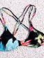 cheap Women&#039;s Swimwear &amp; Bikinis-Women&#039;s Floral Cutouts Boho Bikini Swimsuit Print Halter Neck Swimwear Bathing Suits Black