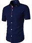 economico Camicie da uomo-Per uomo Con stampe Camicia - Cotone Casual Vino / Bianco / Nero / Blu scuro / Azzurro chiaro / Manica corta