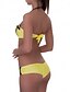 economico Bikini-Per donna Push up Monocolore Giallo Blu Rosa Bikini Costumi da bagno - Monocolore M L XL Giallo / Con ferretto