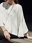 cheap Women&#039;s Blouses &amp; Shirts-Women&#039;s Simple Cotton Shirt - Solid Colored Ruched / Fall