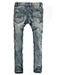 cheap Men&#039;s Pants-Men&#039;s Casual Plus Size Daily Weekend Slim Straight Jeans Pants - Solid Colored Ripped Cotton Light Blue 28 / 29 / 30