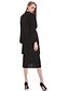 cheap Women&#039;s Dresses-Women&#039;s Casual / Daily Simple Chiffon Dress - Solid Colored Ruffle Spring Silk Black