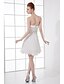 cheap Bridesmaid Dresses-A-Line Strapless Short / Mini Chiffon Bridesmaid Dress with Beading by LAN TING BRIDE®