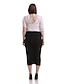 זול מכנסיים לנשים-בגדי ריקוד נשים קלסי ונצחי מידות גדולות רזה רגל רחבה / ג&#039;ינסים מכנסיים אחיד