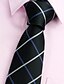 billige Tilbehør til mænd-Men&#039;s Vintage / Party / Work Polyester Necktie - Plaid / Black / All Seasons