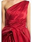 cheap Prom Dresses-A-Line Elegant Prom Formal Evening Dress One Shoulder Sleeveless Floor Length Organza with Side Draping 2022
