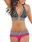 cheap Women&#039;s Lingerie-Women&#039;s Swimwear Bikini Swimsuit Polka Dot Black Halter Neck Bathing Suits Sports Geometric