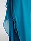 abordables Robes de demoiselle d&#039;honneur-Fourreau / Colonne Une Epaule Traîne Brosse Mousseline de soie Robe de Demoiselle d&#039;Honneur  avec Ruché par LAN TING BRIDE®