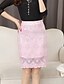 cheap Women&#039;s Skirts-Women&#039;s Solid Pink / White / Black Skirts , Sexy / Street chic Above Knee