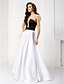 cheap Prom Dresses-A-Line Strapless Floor Length Satin Prom Formal Evening Dress with Sash / Ribbon Pleats by TS Couture®