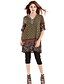 cheap Women&#039;s Blouses &amp; Shirts-Women&#039;s Floral Print Boho Bambi Green Blouse,V Neck ¾ Sleeve