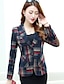 cheap Women&#039;s Blazer&amp;Suits-Women&#039;s Spring Blazer,Geometric Notch Lapel Long Sleeve Regular Polyester