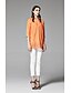 preiswerte Damen-Oberteile-ZigZag® Damen Hemdkragen 1/2 Länge Ärmel Shirt &amp; Bluse Orange - 11171