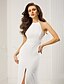 preiswerte Kleider für besondere Anlässe-Eng anliegend Halter Pinsel Schleppe Chiffon Kleid mit Vorne geschlitzt durch TS Couture®