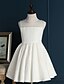 cheap Flower Girl Dresses-A-Line Short / Mini Flower Girl Dress - Lace Sleeveless Jewel Neck with Bow(s) / Sash / Ribbon by