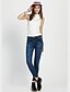 cheap Women&#039;s Pants-Women&#039;s Jacquard Blue Cotton Pant , Plus Size / Casual / Day