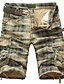cheap Men&#039;s Pants-Men&#039;s Casual Cotton Loose / Slim / Shorts Pants - Print / Plaid Army Green 38 / Spring / Summer