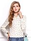 cheap Women&#039;s Blouses &amp; Shirts-Women&#039;s Print Mesh Shirt Casual Daily Shirt Collar Black / Beige