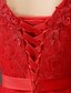 preiswerte Brautjungfernkleider-Brautjungfer Kleid bodenlangen Spitze - Mantel / Spalte V-Ausschnitt mit Stickerei von qqc Braut